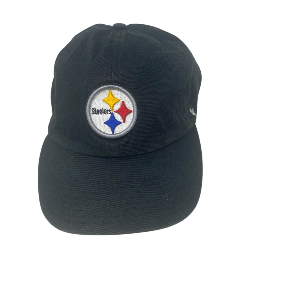 Black Steelers Original Design Canvas Adjustable Strap Baseball Black Cap